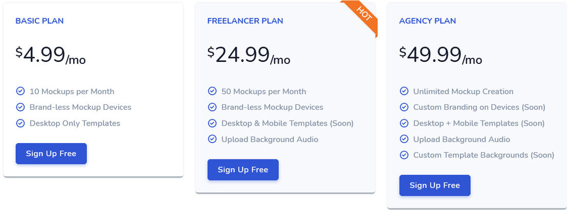 ScrollingMockup.io pricing