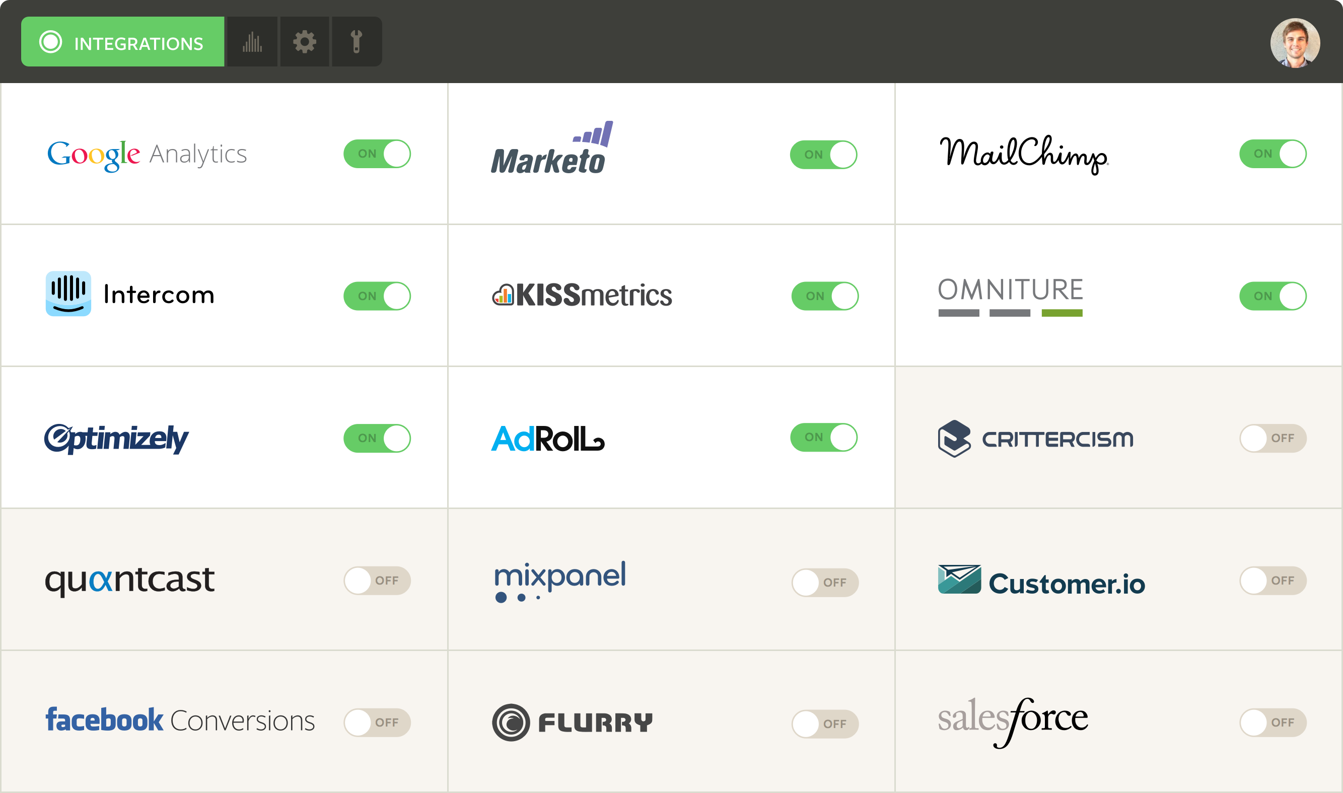 Segment screenshot: Choose your integration in Segment