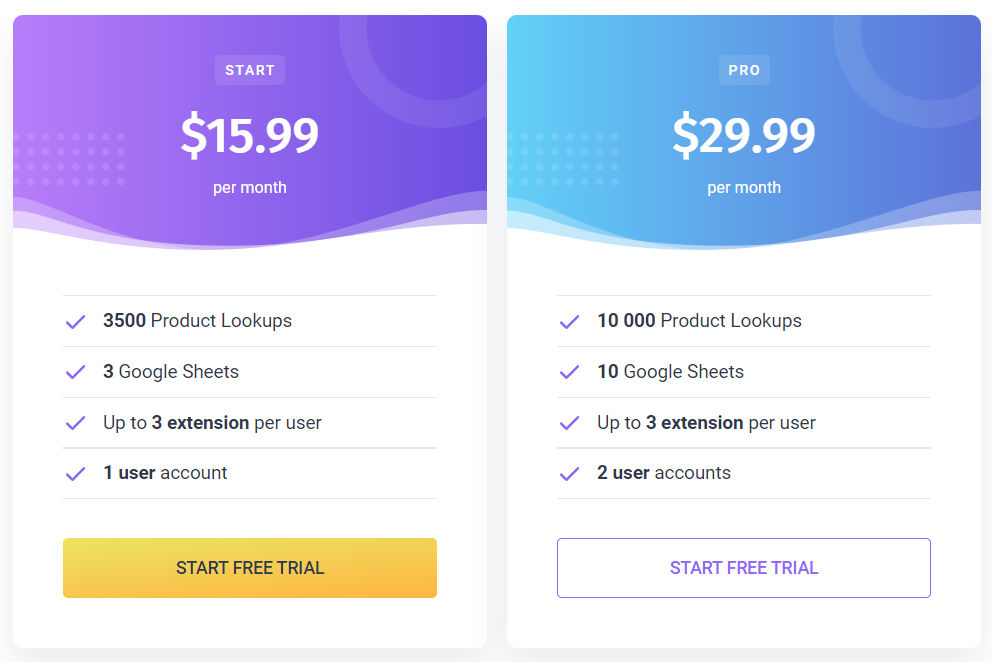 Seller Assistant App pricing