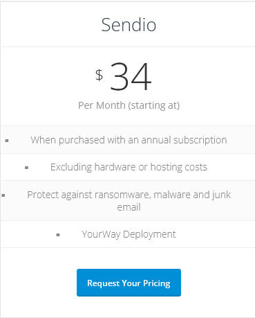 Sendio pricing