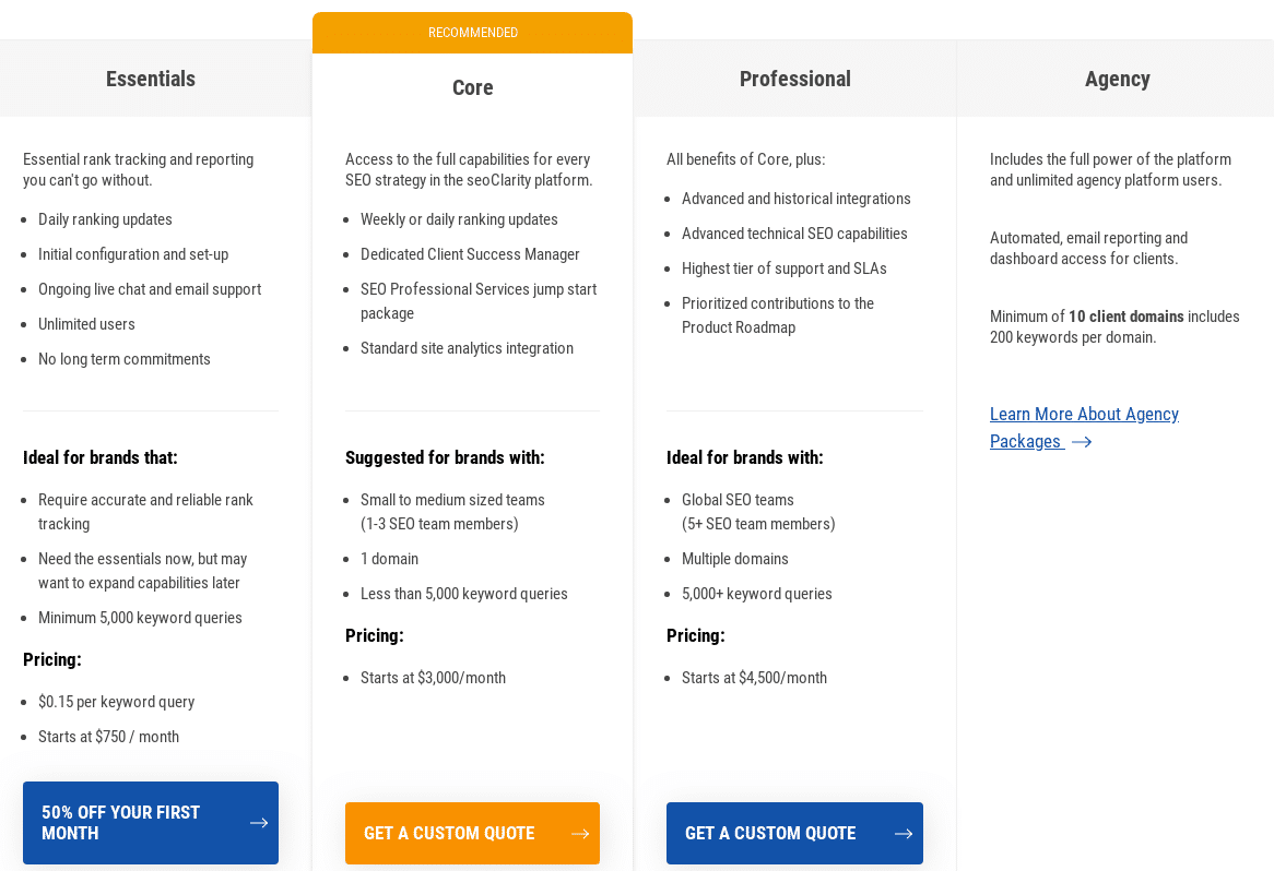 seoClarity pricing