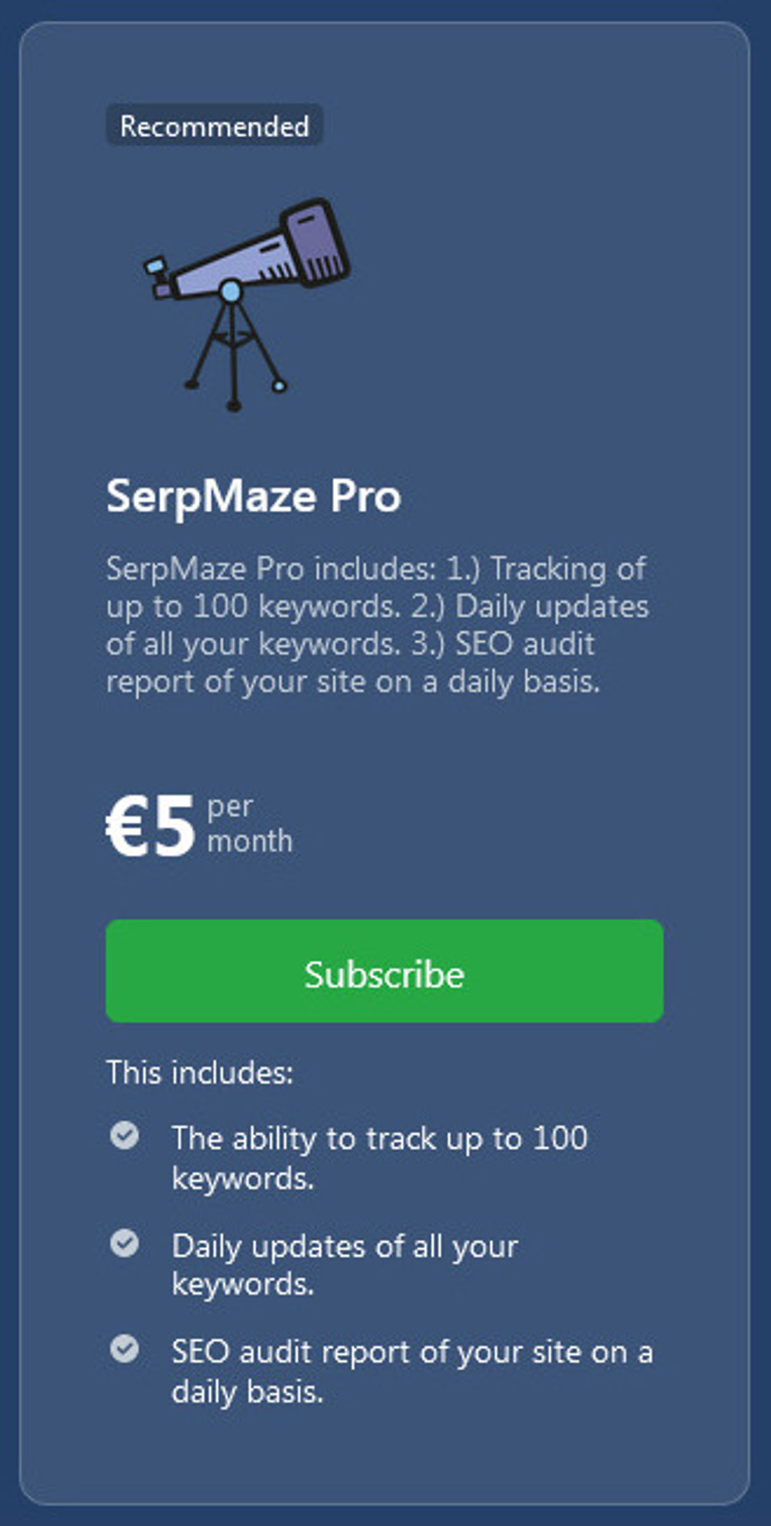 serpmaze pricing