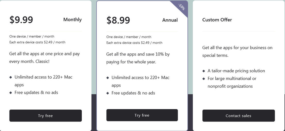 setapp pricing