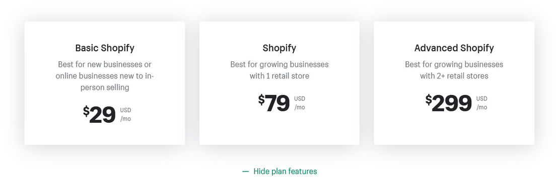 Shopify POS pricing