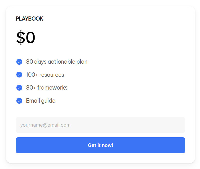 Side Projects Playbook pricing