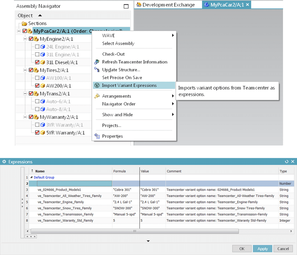 Teamcenter Integration: Configurator Integration