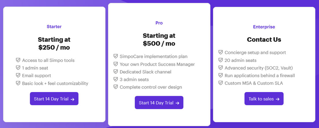 simpo pricing