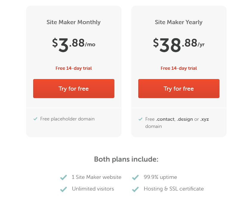Site Maker pricing