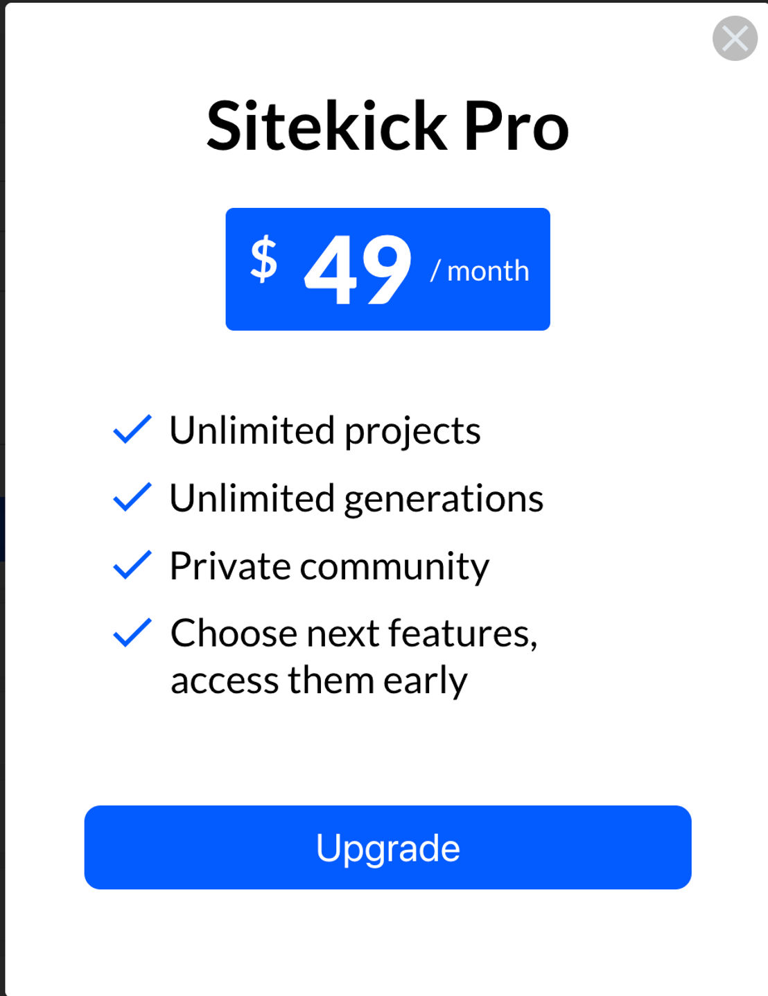 sitekick pricing