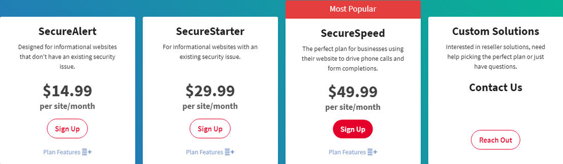 SiteLock pricing