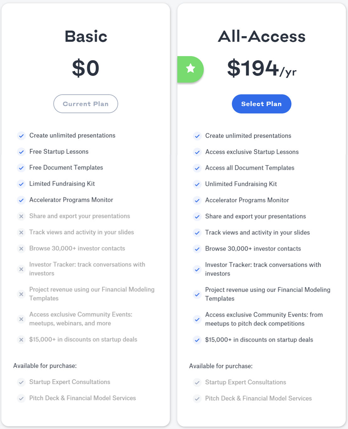 Slidebean pricing