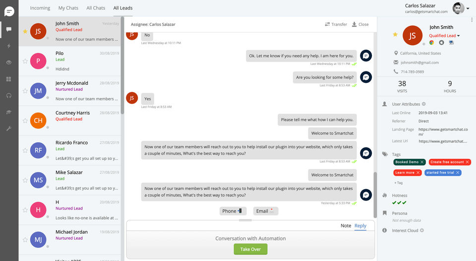 Smartchat screenshot