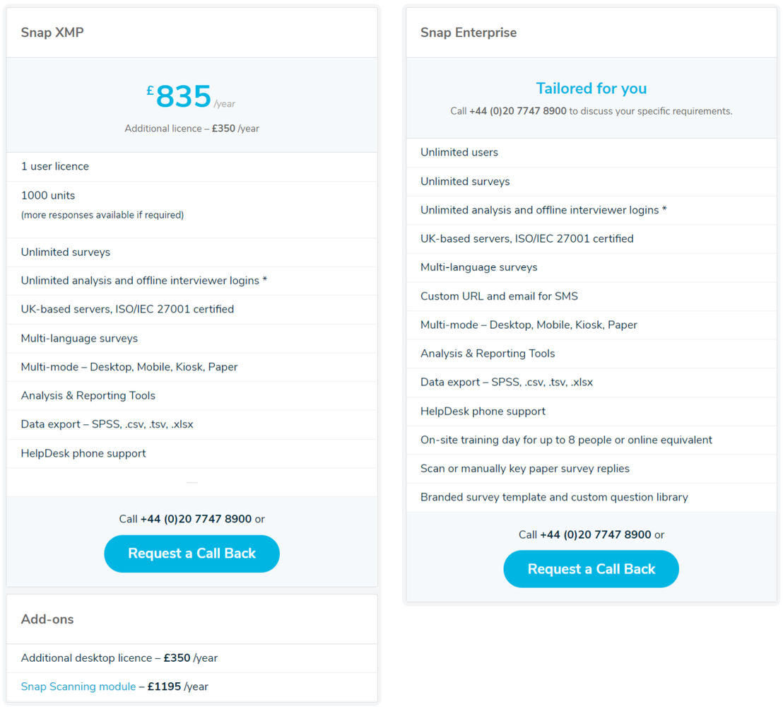 snap-surveys pricing