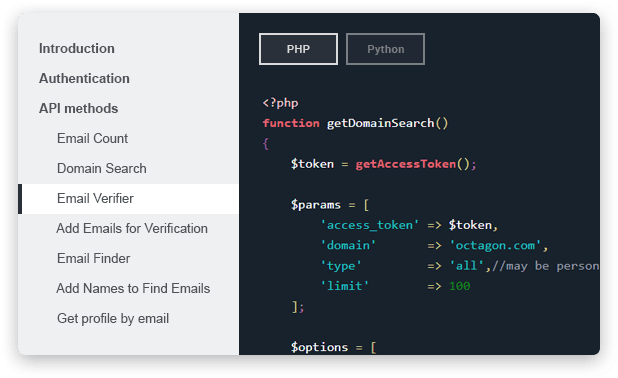 Interactive API verifier-thumb