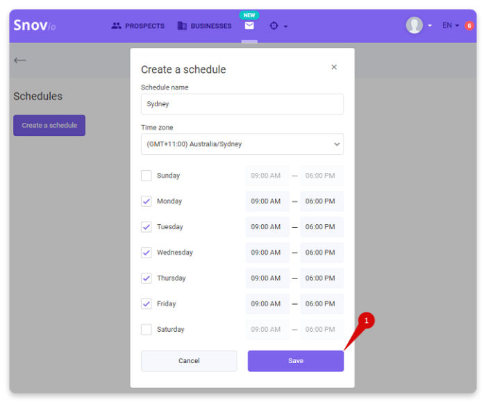 Create a schedule -thumb