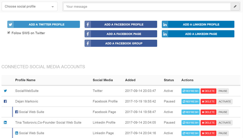 Social Web Suite screenshot