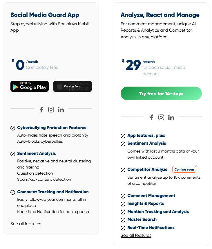 socialays pricing