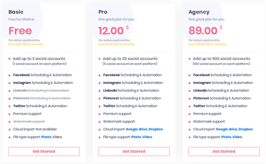 socialhoox pricing