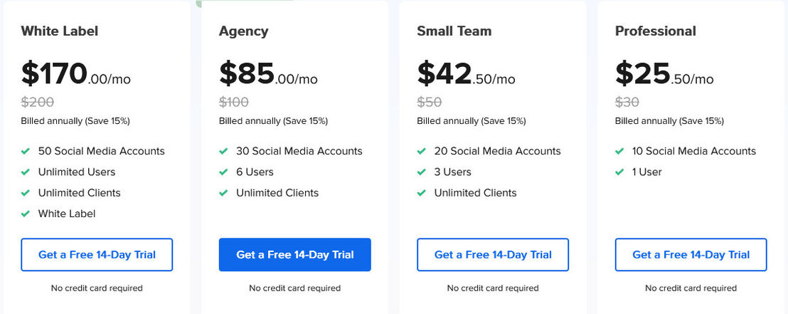 SocialPilot pricing