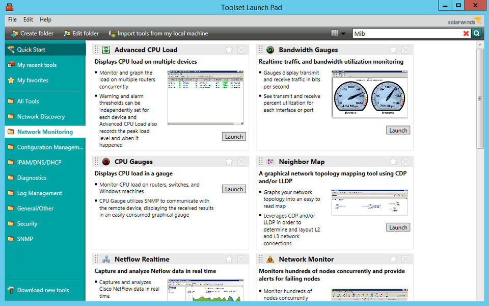 Toolset Launch Pad