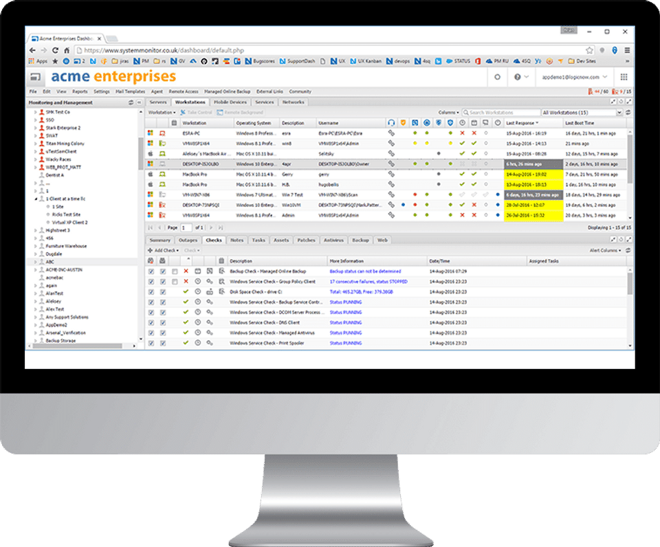 SolarWinds RMM screenshot: SolarWinds MSP RMM combines multiple tools in a single IT dashboard-thumb