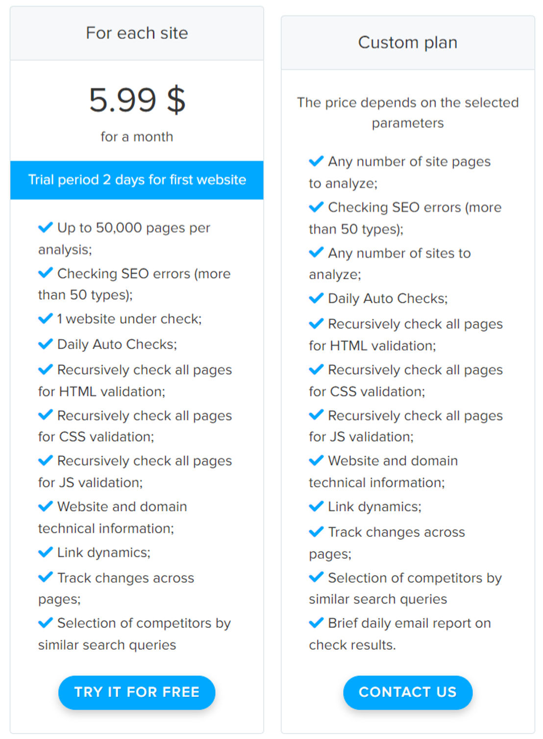 Sonar.Network pricing