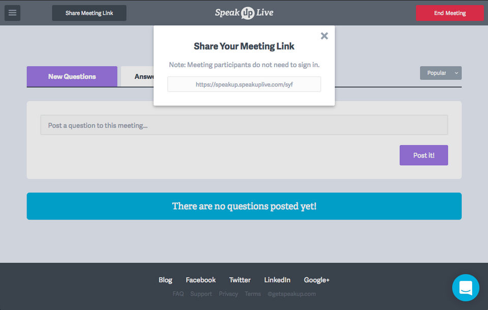 SpeakUp Live : Share Meetings screenshot