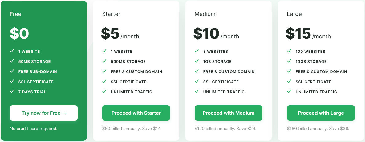 Static.app pricing