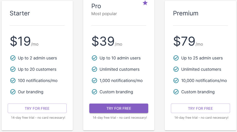 Status Tracker pricing