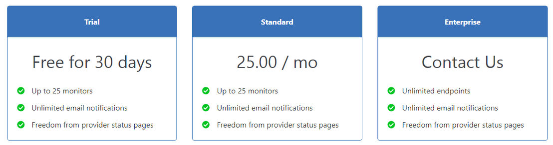 StatusList pricing