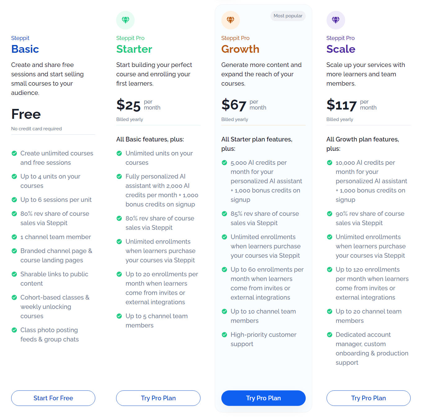 Steppit pricing