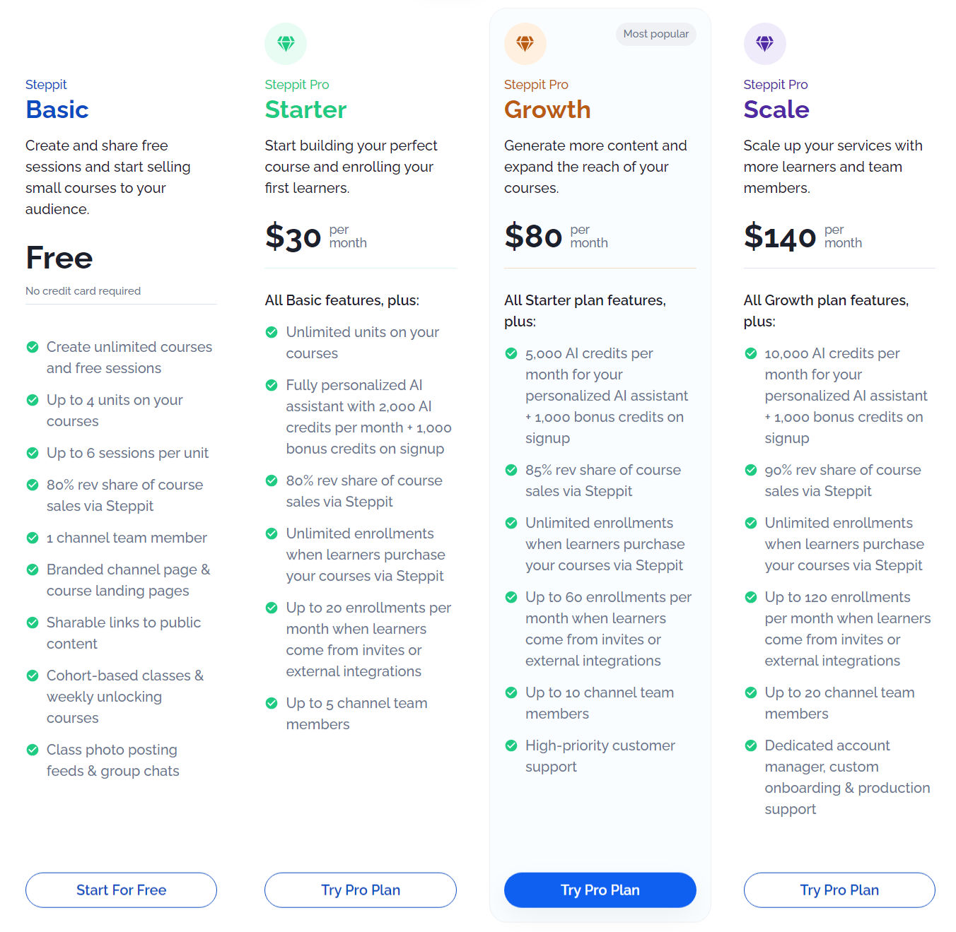 Steppit pricing