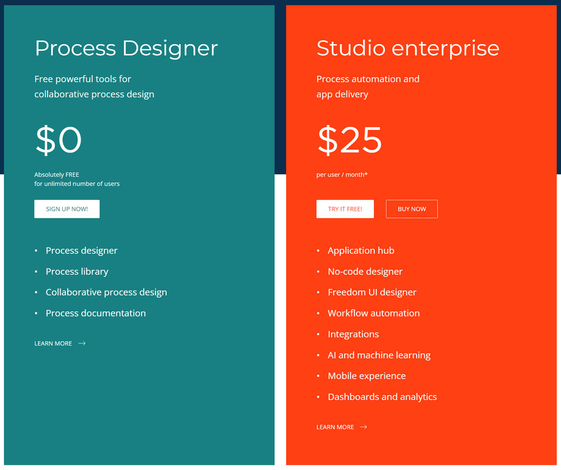 Studio Creatio pricing