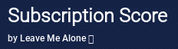 Subscription Score - New SaaS Software