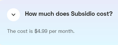 Subsidio pricing