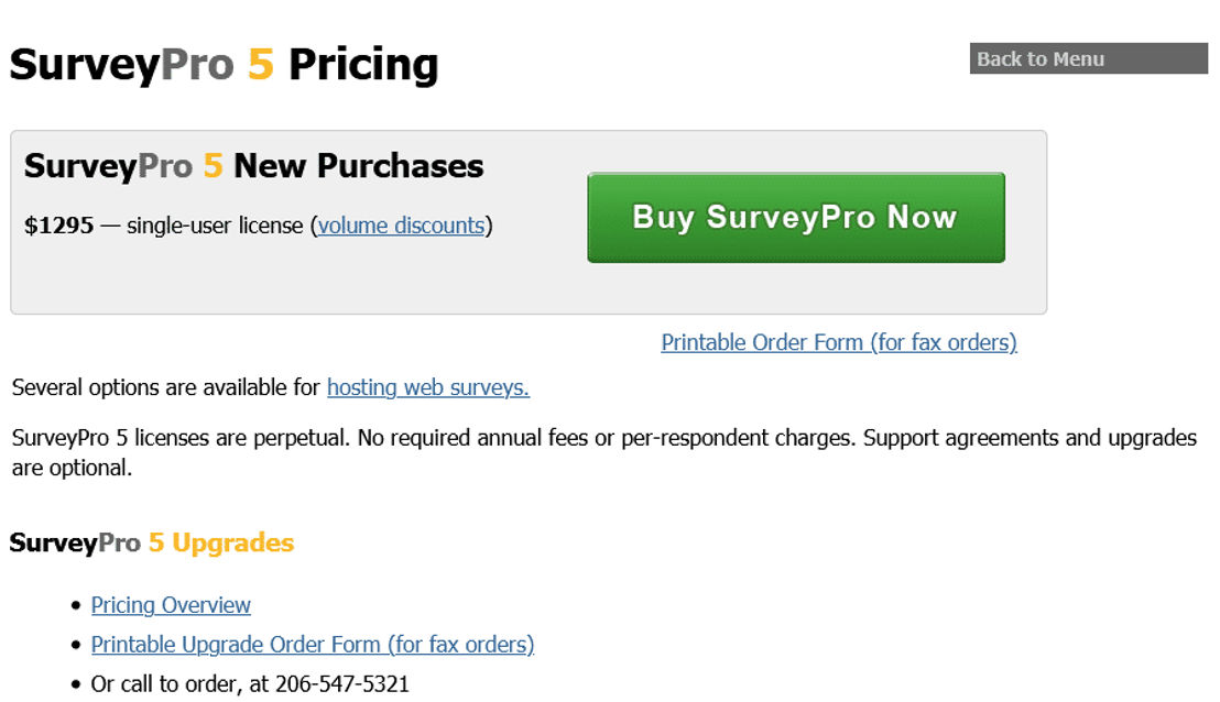 surveypro pricing