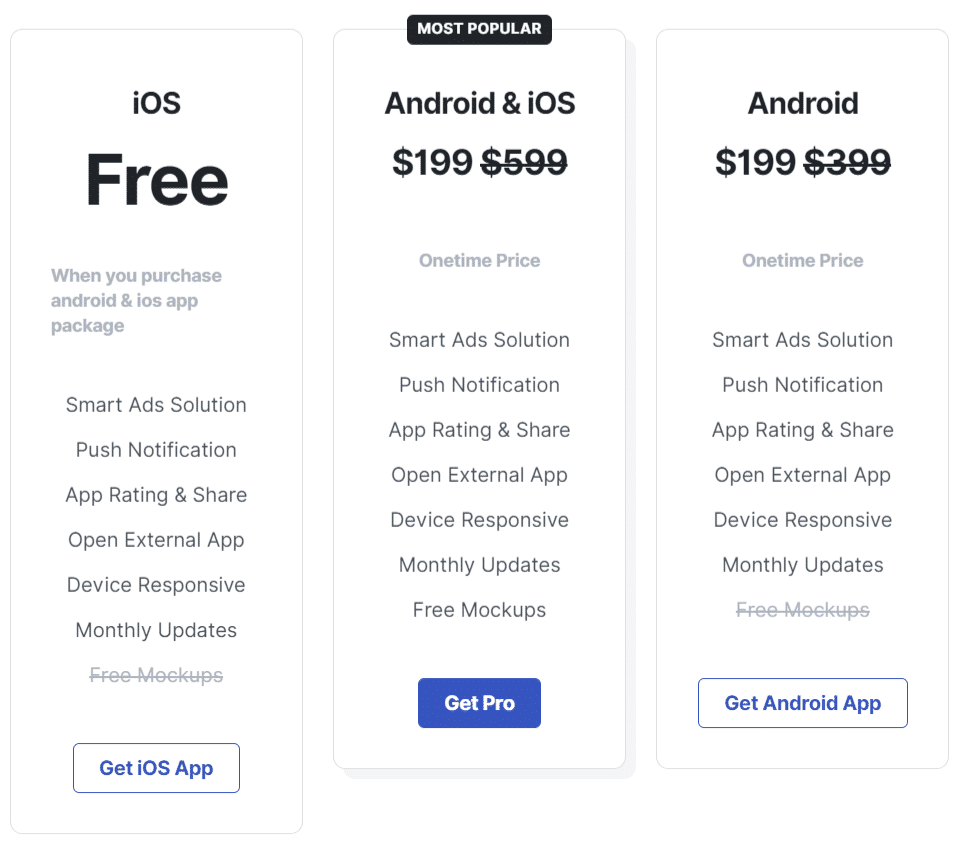 SwapToApp pricing