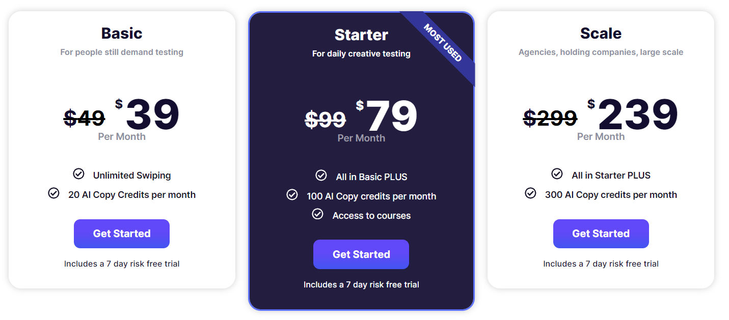 SwipeBuilder pricing