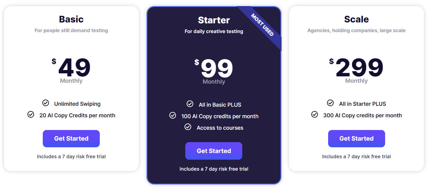 SwipeBuilder pricing