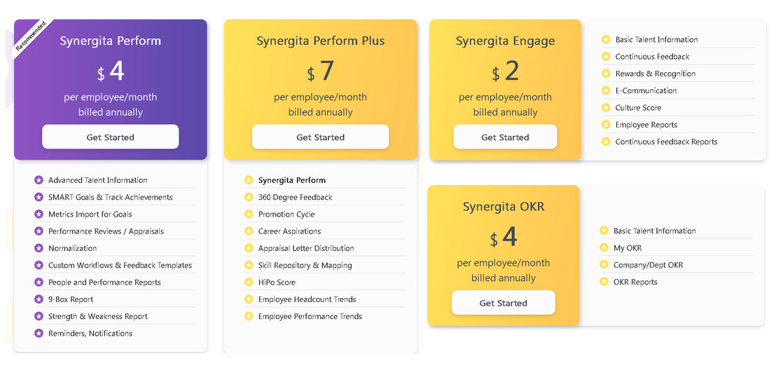 Synergita pricing