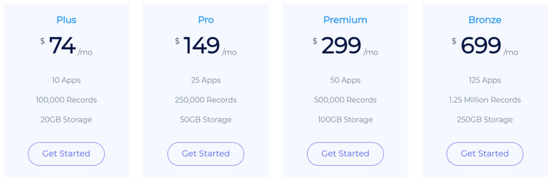 Tadabase pricing