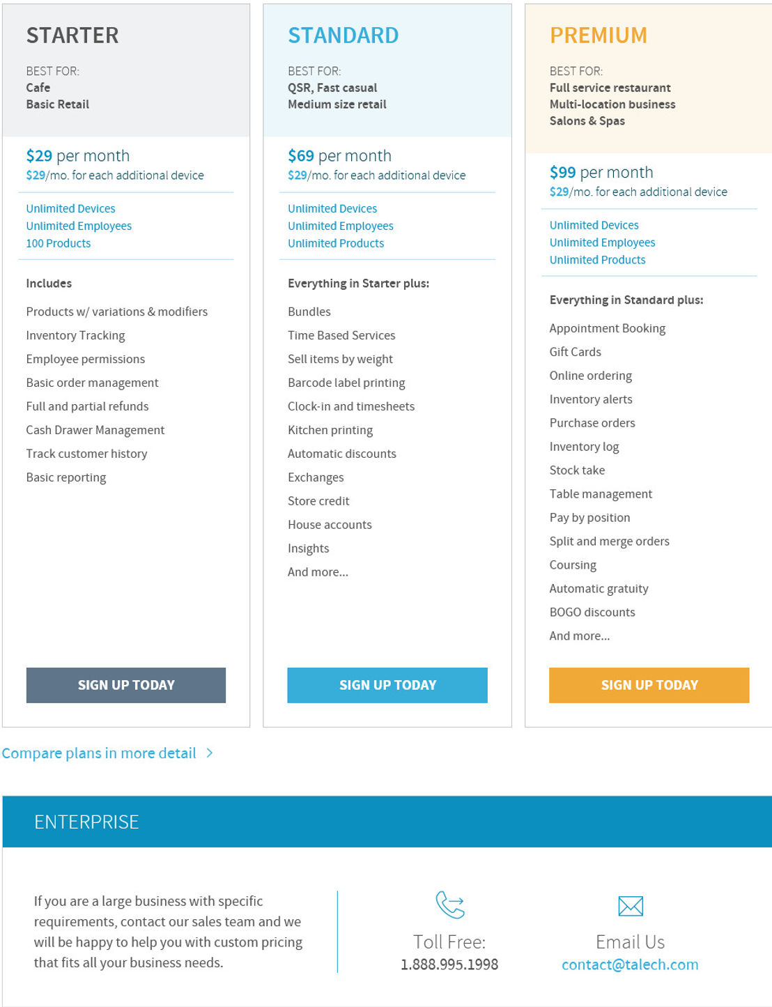 talech pricing