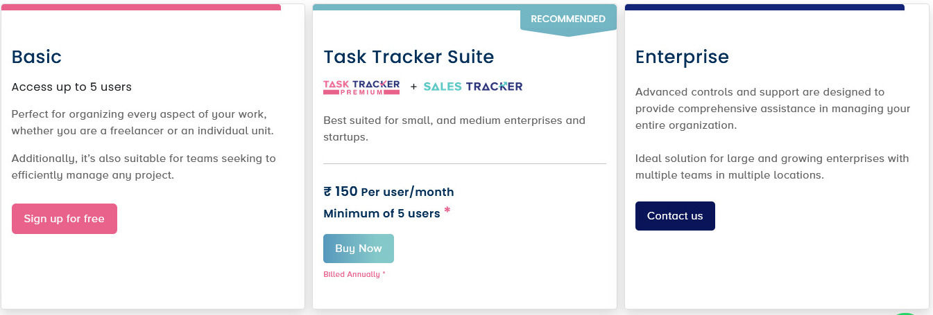 Task Tracker pricing