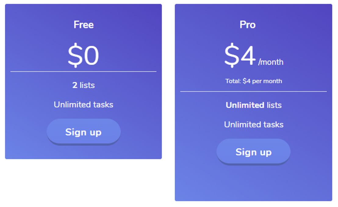 Taskket pricing