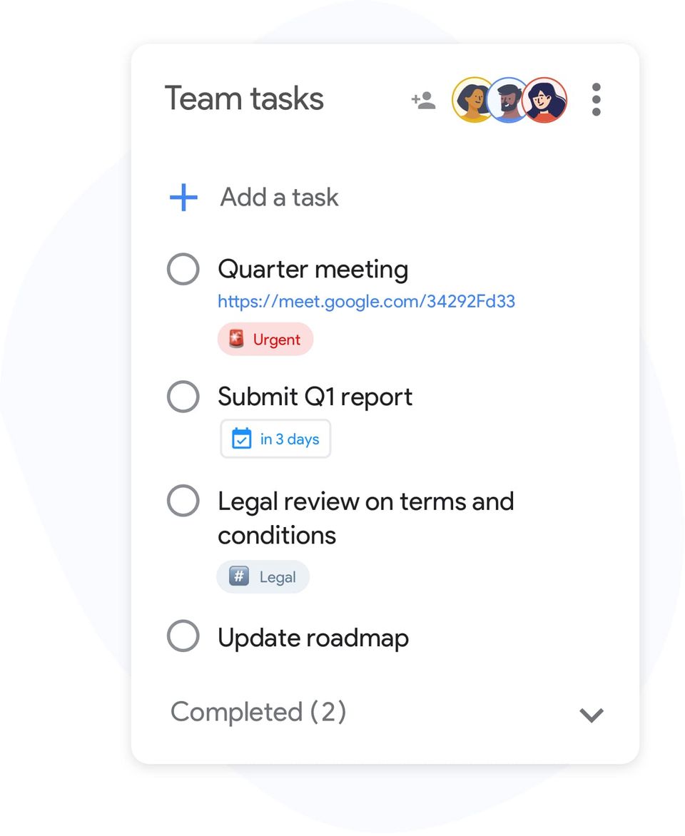 Share Google Tasks