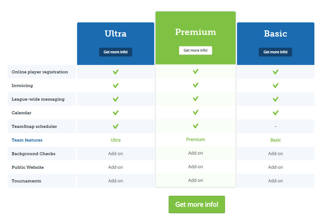 TeamSnap pricing