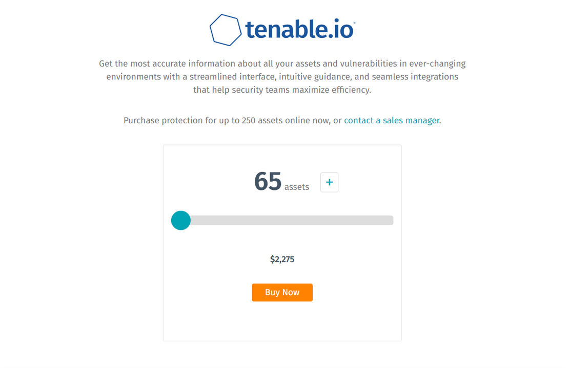 Tenable.io pricing