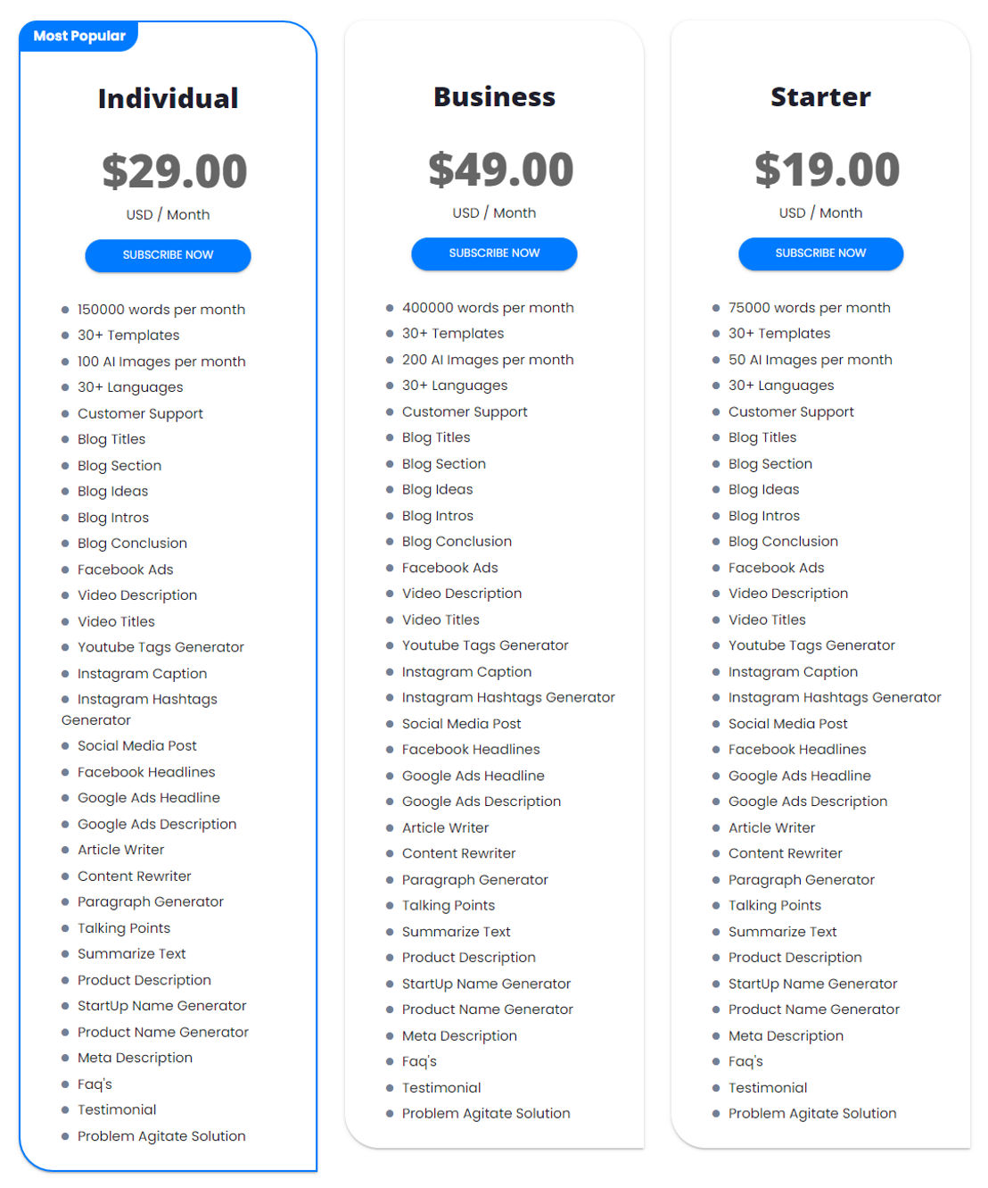 teslawrite pricing