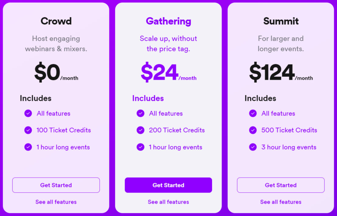 tevent pricing