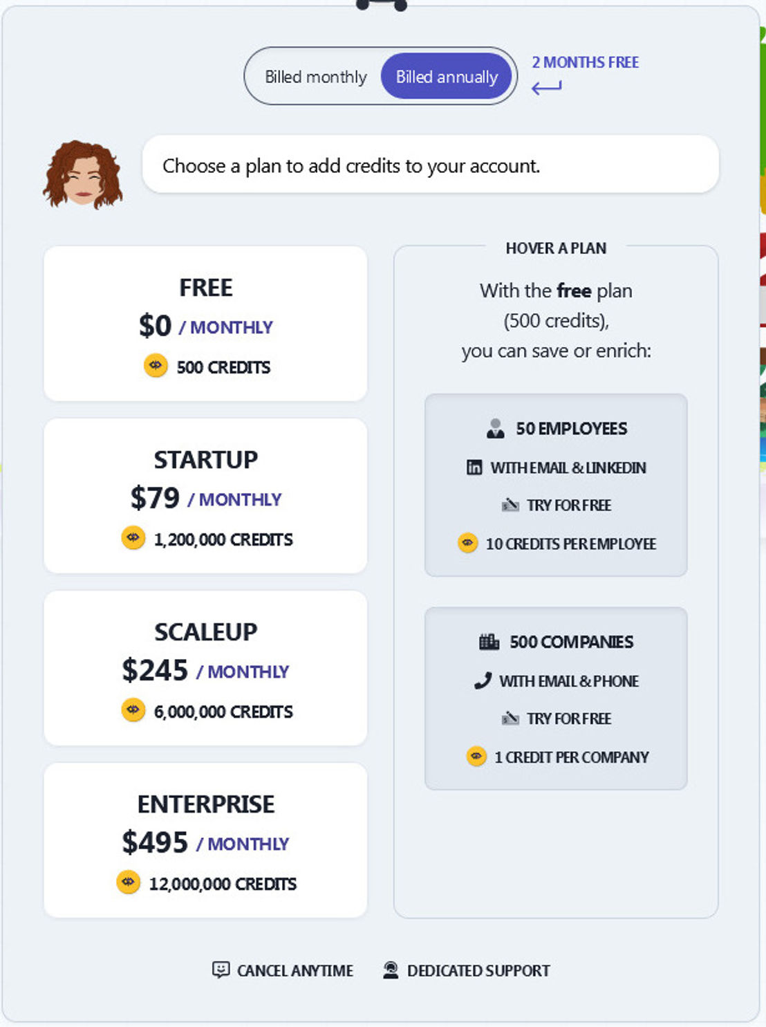 the-companies-api pricing